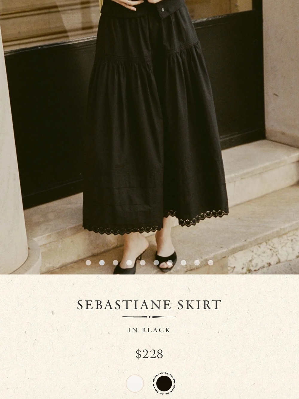 Doen Sebastiane Skirt in Black